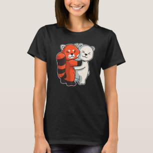 Polar Bear & Red Panda Cute Animals For Women Anim T-Shirt
