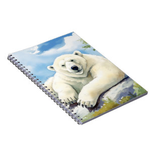 Polar Bear Relaxing Relaxing Animal Fun Happy Cool Notebook