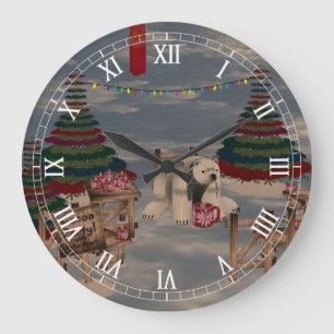 Polar Bear Roman Numeral Clock
