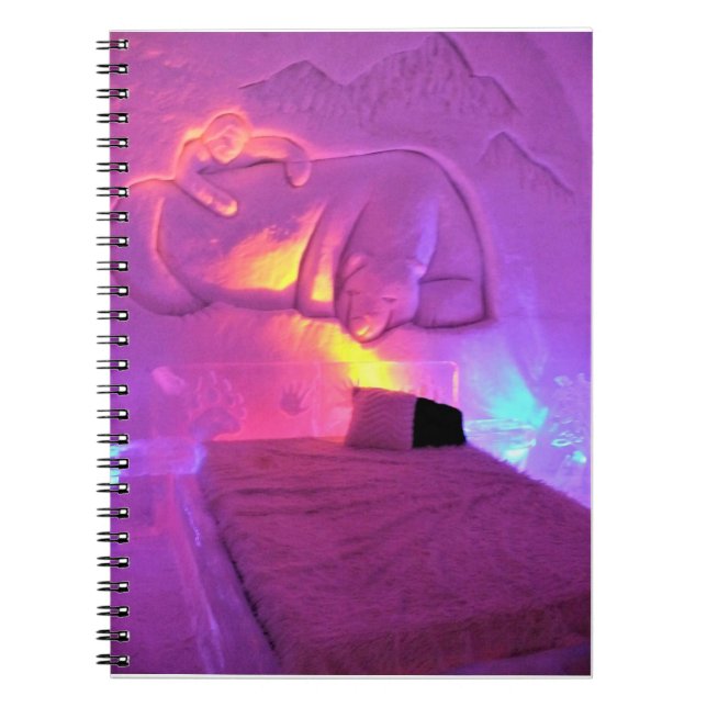 Polar Bear Room at Hotel de Glace, Quebec, Canada Notebook (Front)