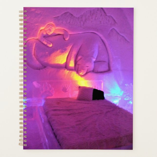 Polar Bear Room at Hotel de Glace, Quebec, Canada Planner (Front)