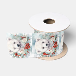 Polar Bear Satin Ribbon Christmas Gift Wrap