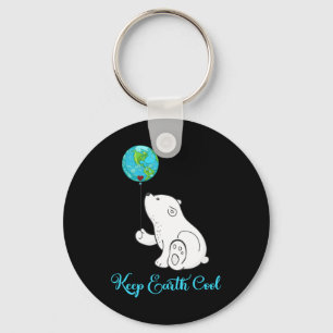 Polar Bear Shirt Earth Day Gift Everyday Hour  Key Ring