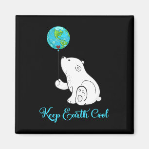 Polar Bear Shirt Earth Day Gift Everyday Hour  Magnet