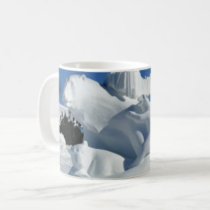 Polar Bear Snow Sculpture, Quebec, Canada Coffee Mug