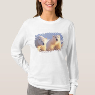 Polar bear sow with cub on pack ice T-Shirt