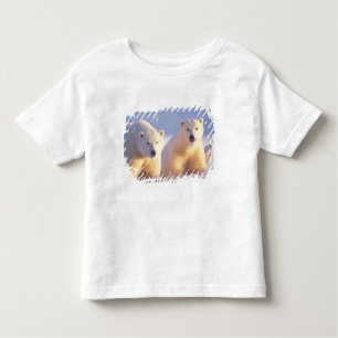 Polar bear sow with cub on pack ice toddler T-Shirt