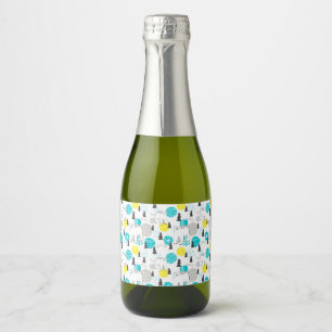 Polar bear sparkling wine label