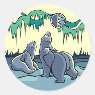 Polar Bear Stickers Wildlife Art Stickers & Gifts