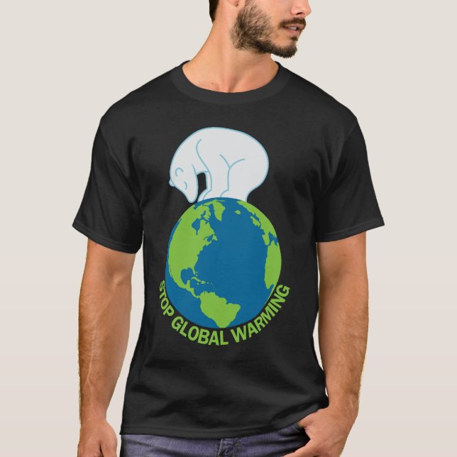Polar Bear Stop Global Warming TShirt (Front)