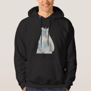 Polar Bear Sunglasses  Zoo Animal  Zookeeper Zoolo Hoodie