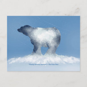 Polar Bear Sweater Weather Postcard