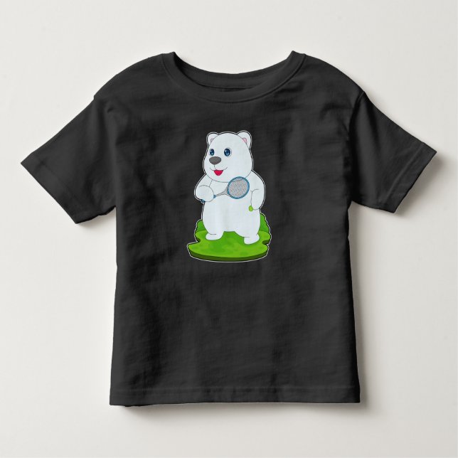 Polar bear Tennis Tennis racket Toddler T-Shirt (Front)