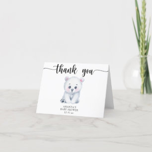Polar bear - thank you card