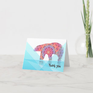 Polar Bear Thank you note Card