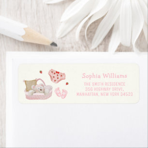 Polar Bear Toys Girl Baby Shower Return Address