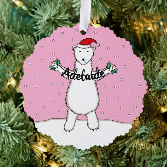 Polar Bear Tree Decoration Card (Insitu (Tree))