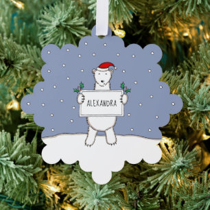 Polar Bear Tree Decoration Card