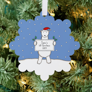 Polar Bear Tree Decoration Card
