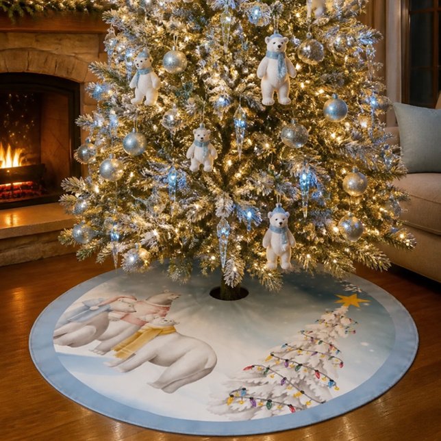 Polar Bear Trio Christmas Tree Skirt (Creator Uploaded)