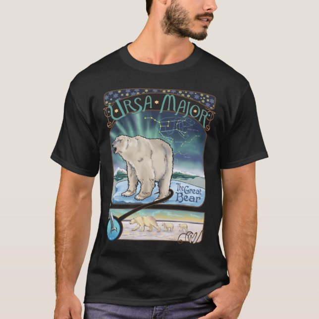 Polar Bear Ursa Major Constellation T-Shirt (Front)