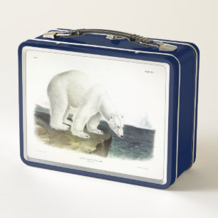 Polar Bear (Ursus Maritimus), Audubon's Quadrupeds Metal Lunch Box