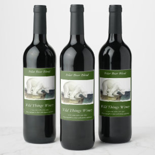 Polar Bear (Ursus Maritimus), Audubon's Quadrupeds Wine Label