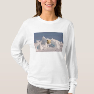 polar bear, Ursus maritimus, in rough ice T-Shirt
