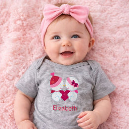 Polar Bear Valentine's Day Heart Baby Bodysuit