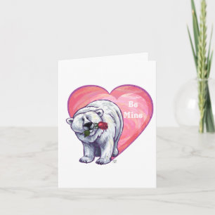 Polar Bear Valentine's Day Holiday Card