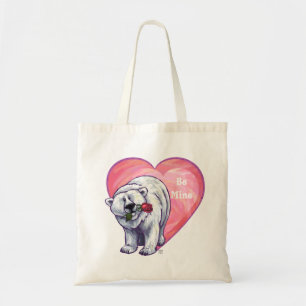 Polar Bear Valentine's Day Tote Bag