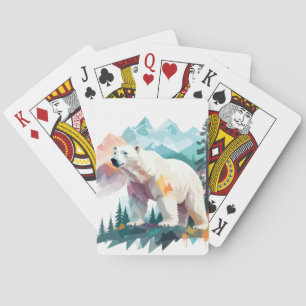 Polar Bear Vector Art Animal Majestic Nature Wild Playing Cards