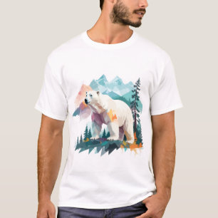 Polar Bear Vector Art Animal Majestic Nature Wild T-Shirt