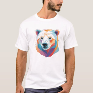 Polar Bear Vector Art with Vibrant Colours T-Shirt