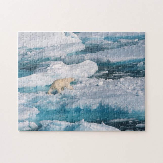 Polar Bear walking on the Sea Jigsaw Puzzle (Horizontal)