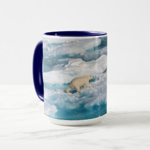 Polar Bear walking on the Sea Mug