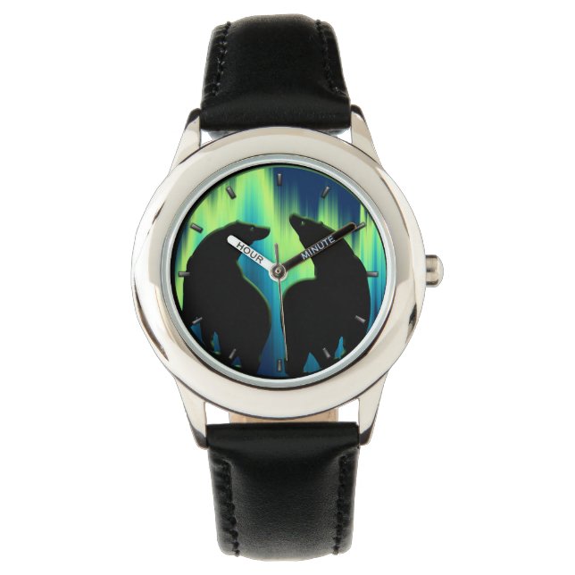 Polar Bear Watch Wildlife Art Bear Wrist Watch (Front)