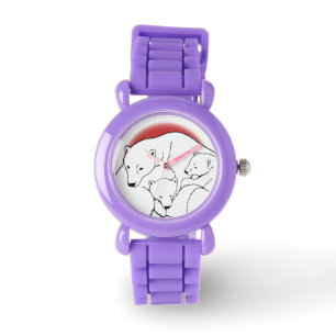 Polar Bear Watch Wildlife Bear Cubs Wrist Watch