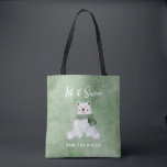 Polar Bear Wearing Green Scarf, Save the Arctic Tote Bag<br><div class="desc">Use this handy tote for your daily travels,  while sending out the vital message to save this polar bear's environment at the same time.</div>