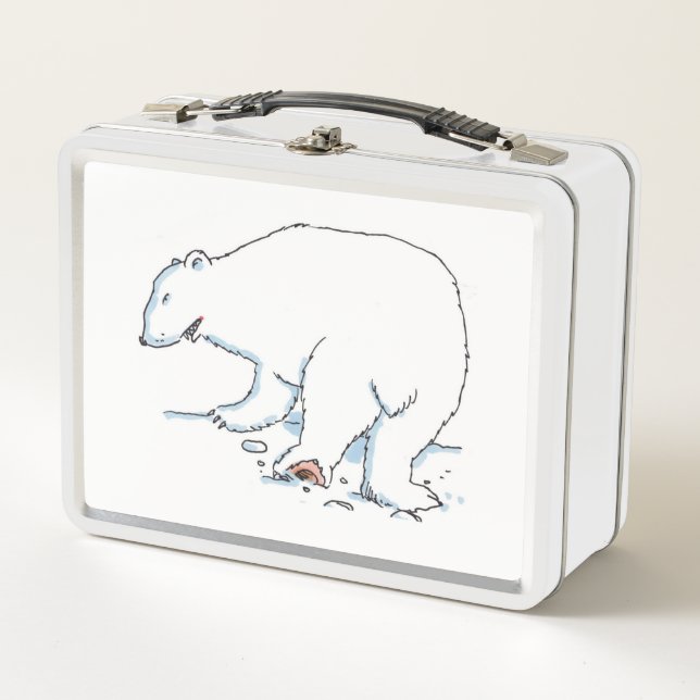 Polar Bear white lunchbox (Front)