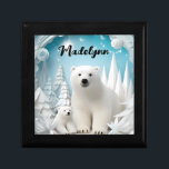 Polar Bear with Cub Arctic Ocean White Winter  Gift Box<br><div class="desc">Polar Bear with Cub Arctic Ocean White Winter Personalised design,  Perfect for anyone who loves Polar Bears and Winter.</div>