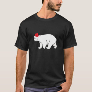 Polar Bear With Santa Hat Xmas Winter Christmas Pa T-Shirt