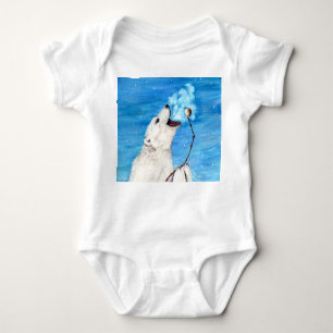 Polar Bear with Toasted Marshmallow Baby Bodysuit
