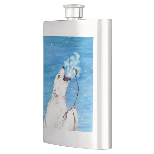 Polar Bear with Toasted Marshmallow Hip Flask (Left)