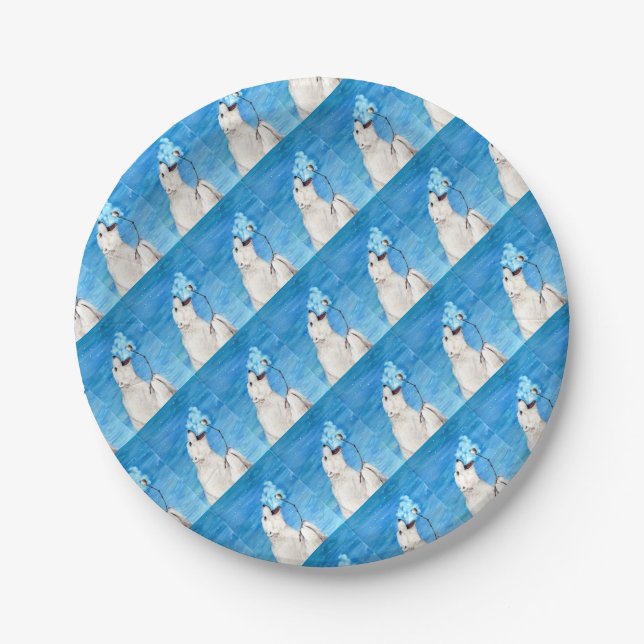 Polar Bear with Toasted Marshmallow Paper Plate (Front)