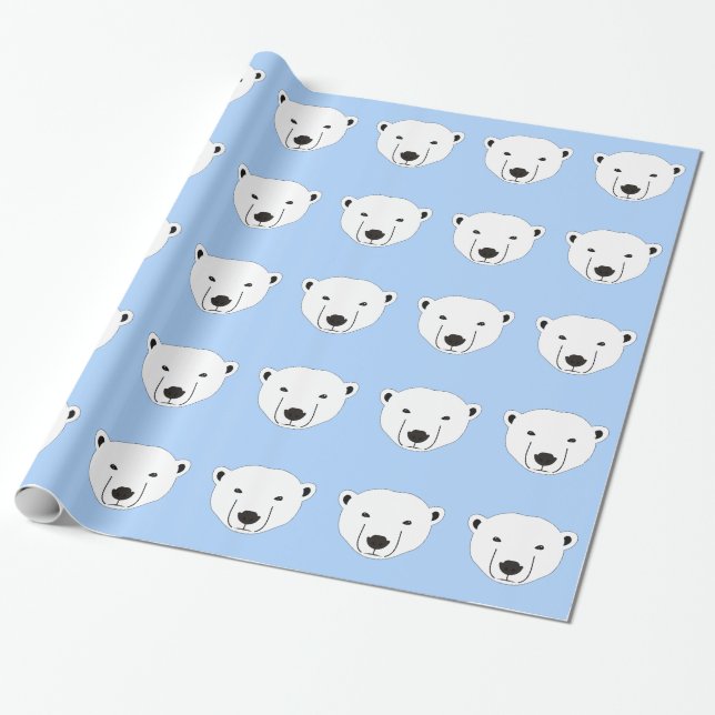 Polar Bear Wrapping Paper (Unrolled)