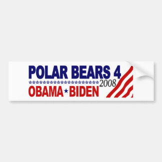 Polar Bears 4 Obama Biden 2008 Bumper Sticker
