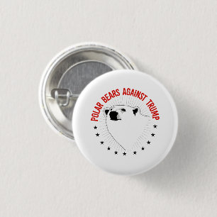 Polar Bears Against Trump 3 Cm Round Badge