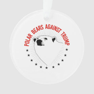 Polar Bears Against Trump Ornament
