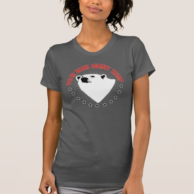 Polar Bears Against Trump T-Shirt (Front)